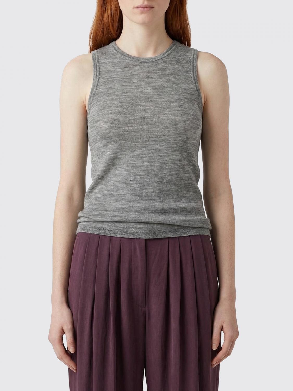 Saint Laurent T-Shirt Woman Grey SAINT LAURENT