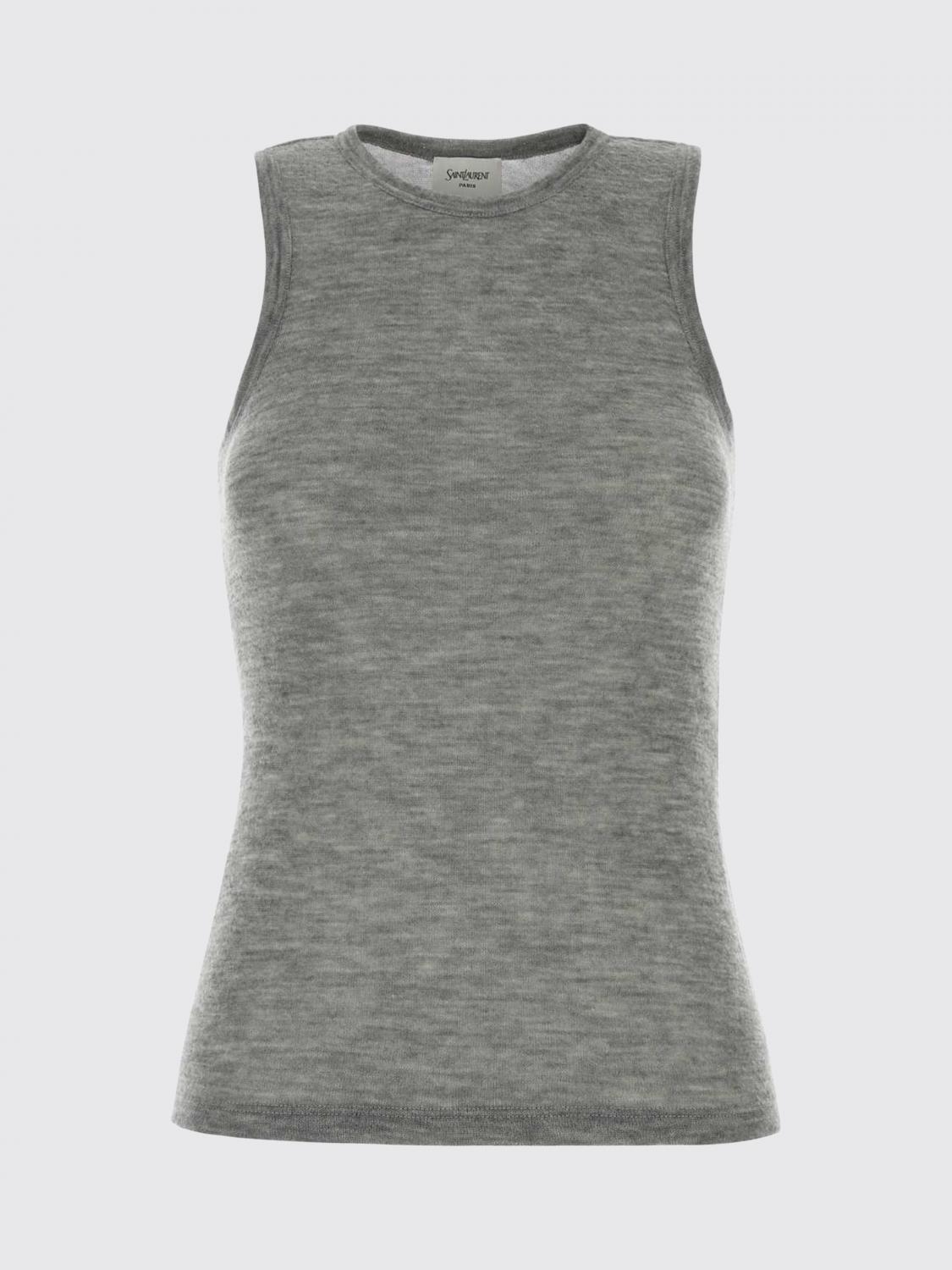 Saint Laurent T-Shirt Woman Grey SAINT LAURENT