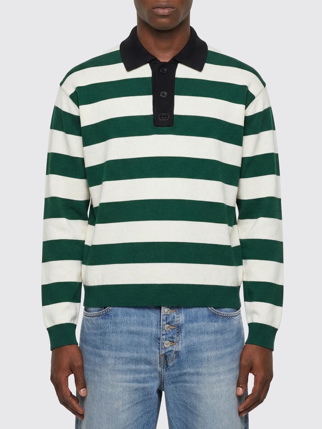 Gucci Polo Shirt Men Green GUCCI