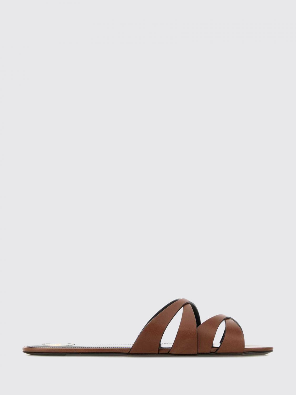 Saint Laurent Heeled Sandal Woman Brown SAINT LAURENT