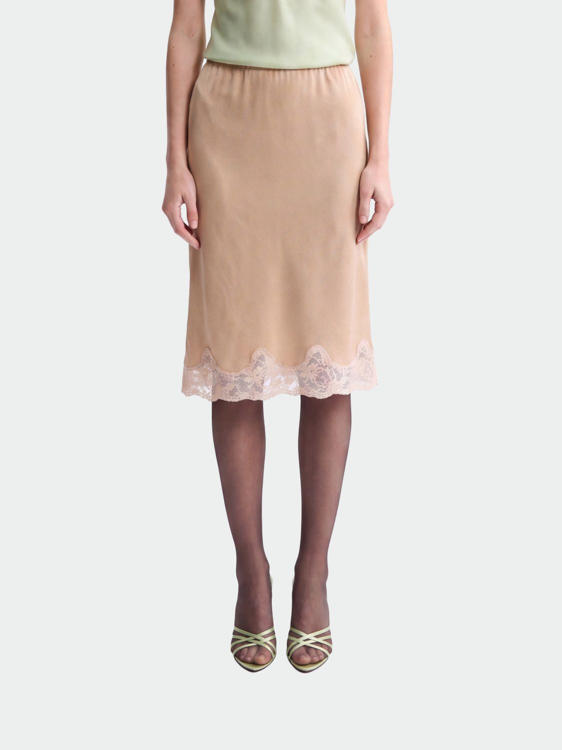 Saint Laurent Skirt Woman Beige SAINT LAURENT