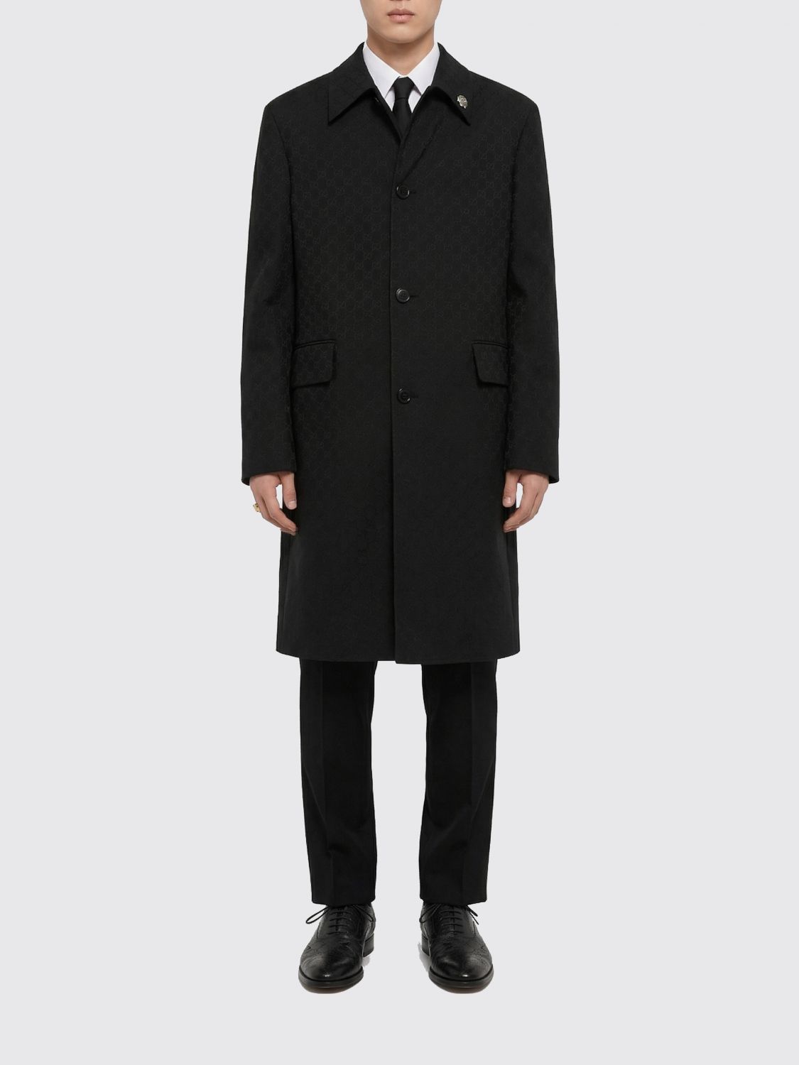 Gucci Coat Men Black GUCCI