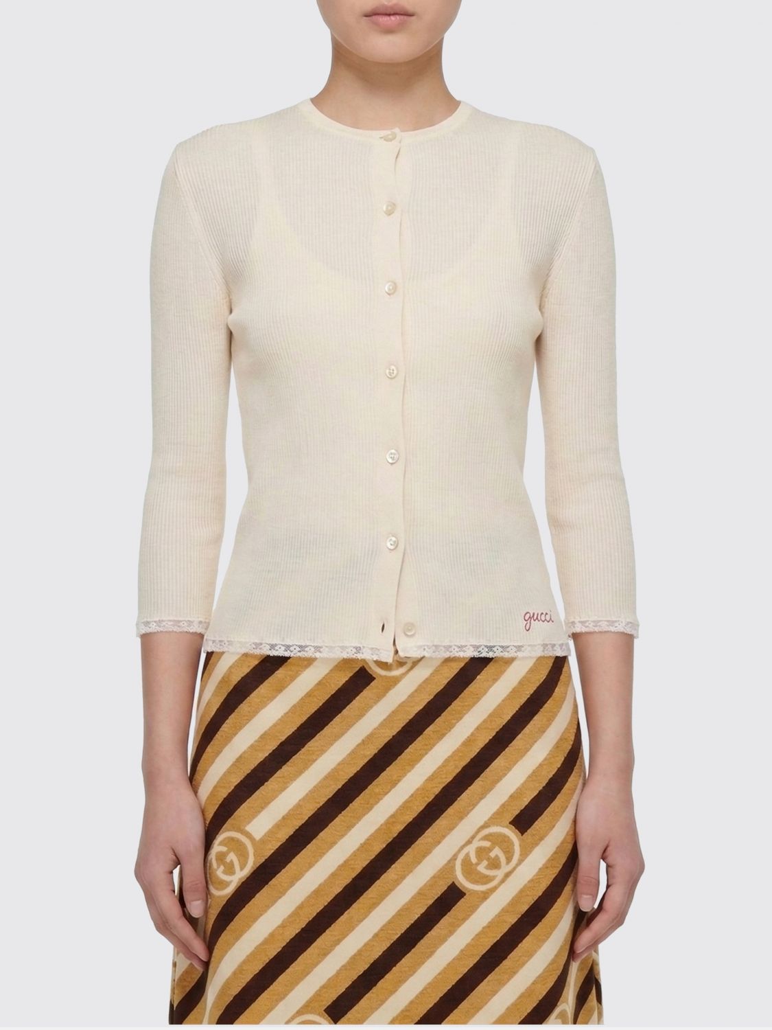 Gucci Sweater Woman White GUCCI