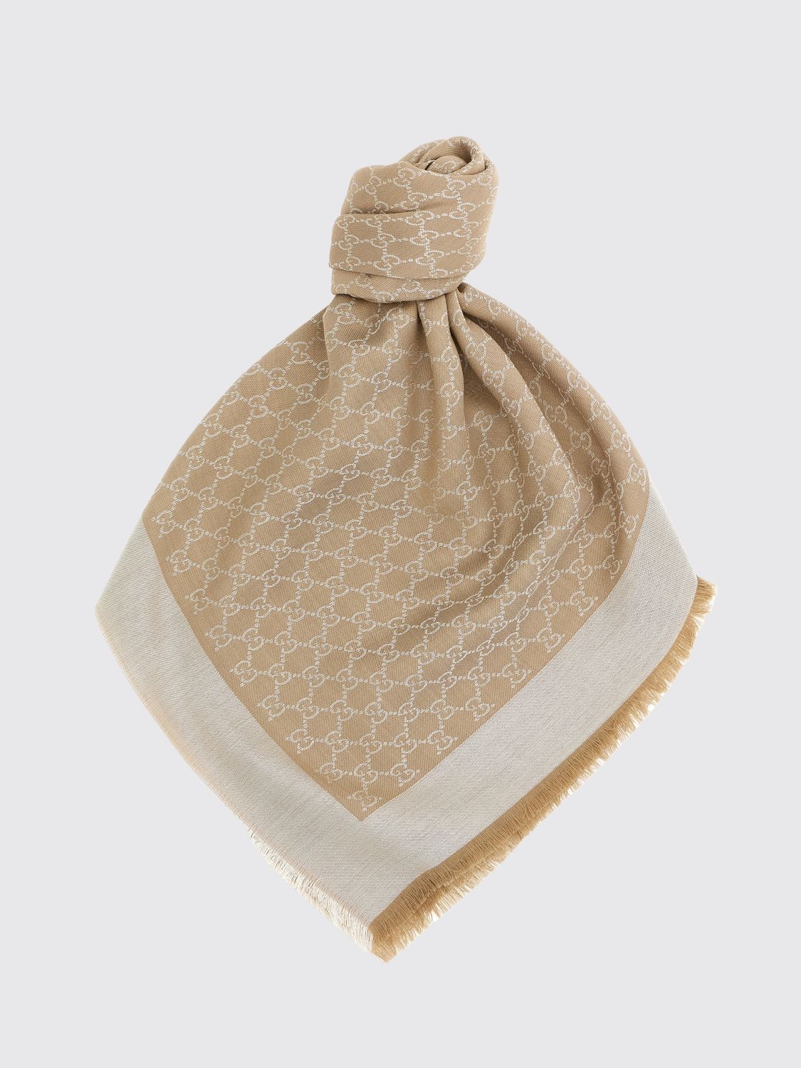 Gucci Scarf Woman Beige GUCCI