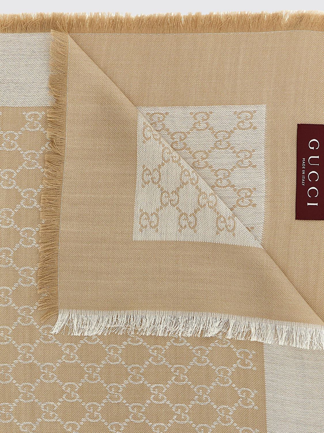 Gucci Scarf Woman Beige GUCCI