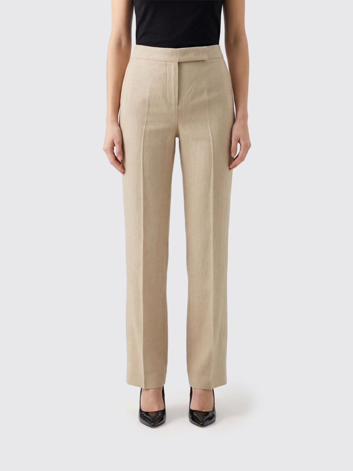 Max Mara Pants Woman Beige MAX MARA