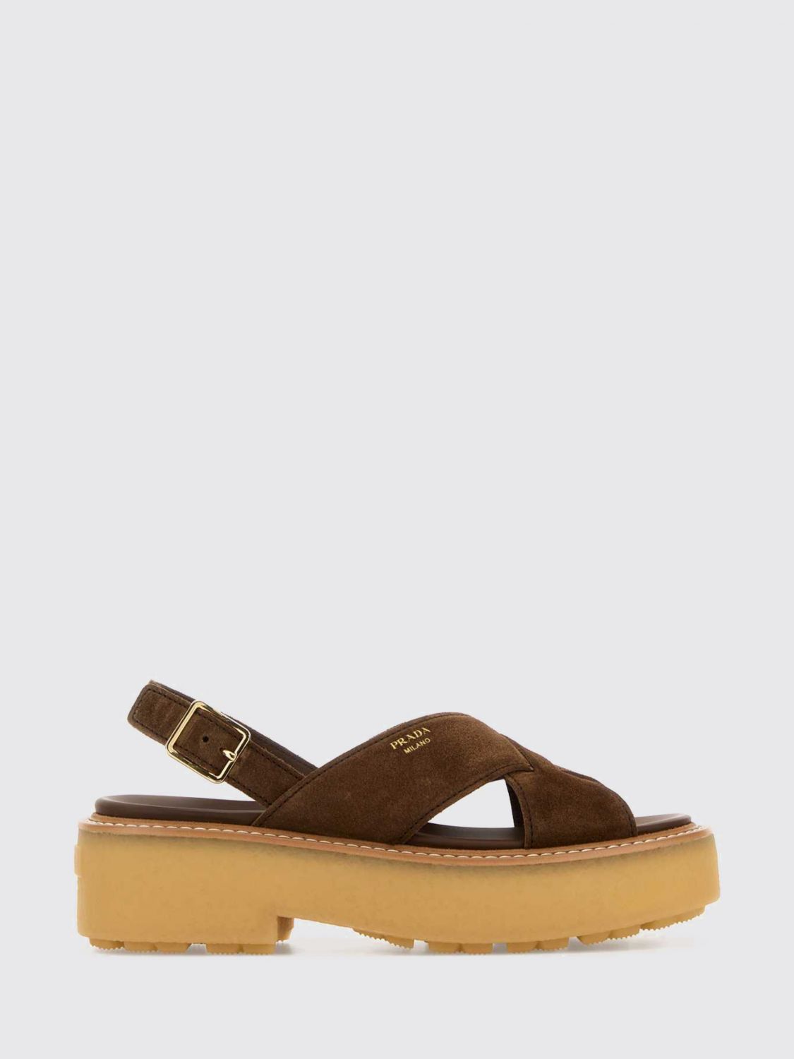 Prada Heeled Sandal Woman Brown PRADA