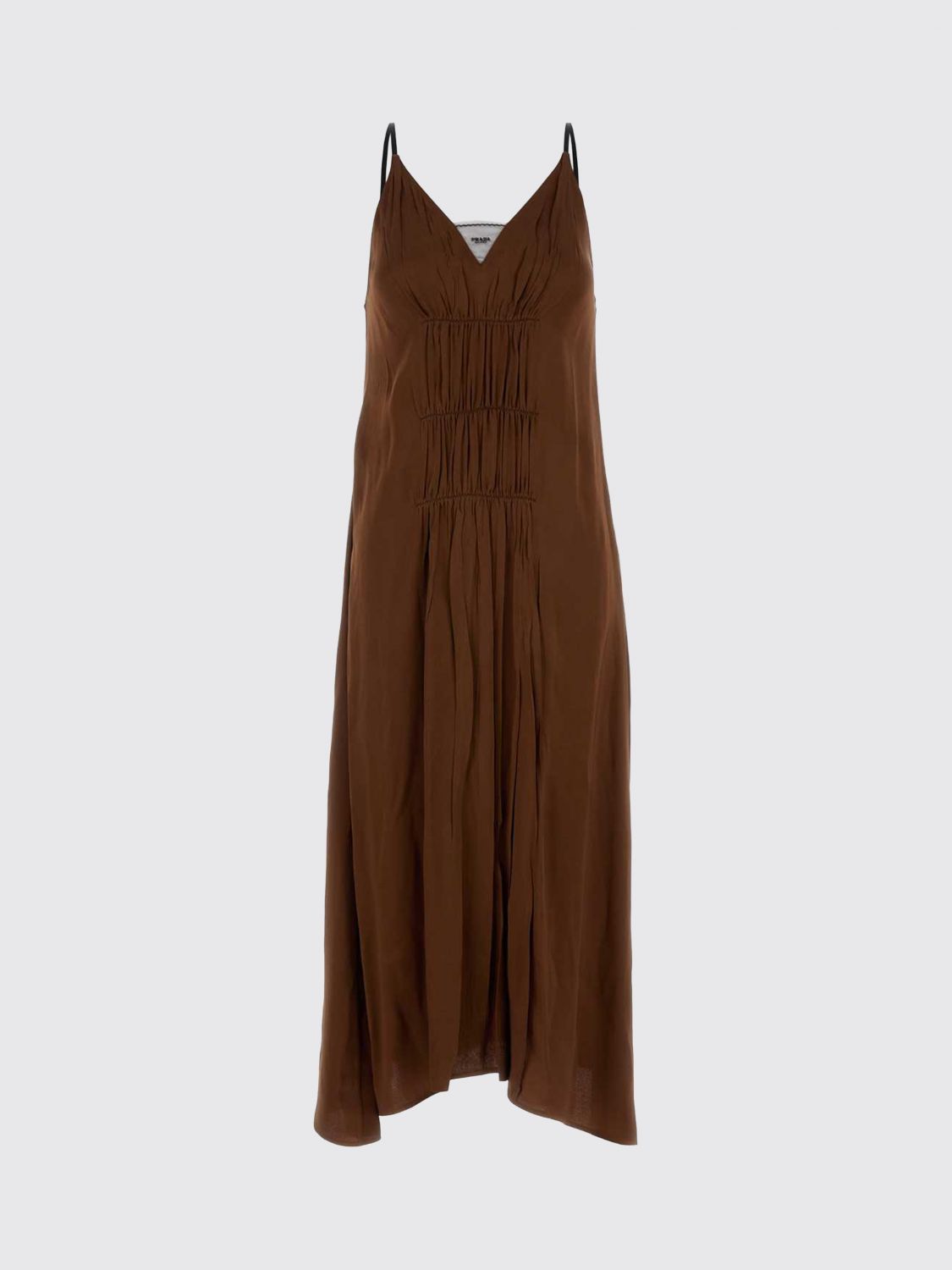 Prada Dress Woman Tobacco PRADA