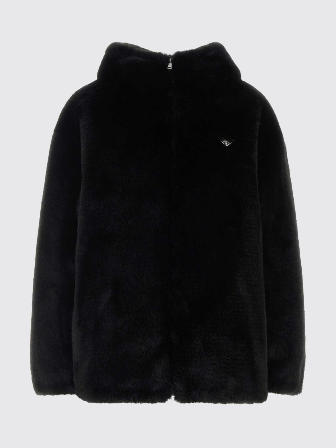 Prada Fur Coat Woman Black PRADA