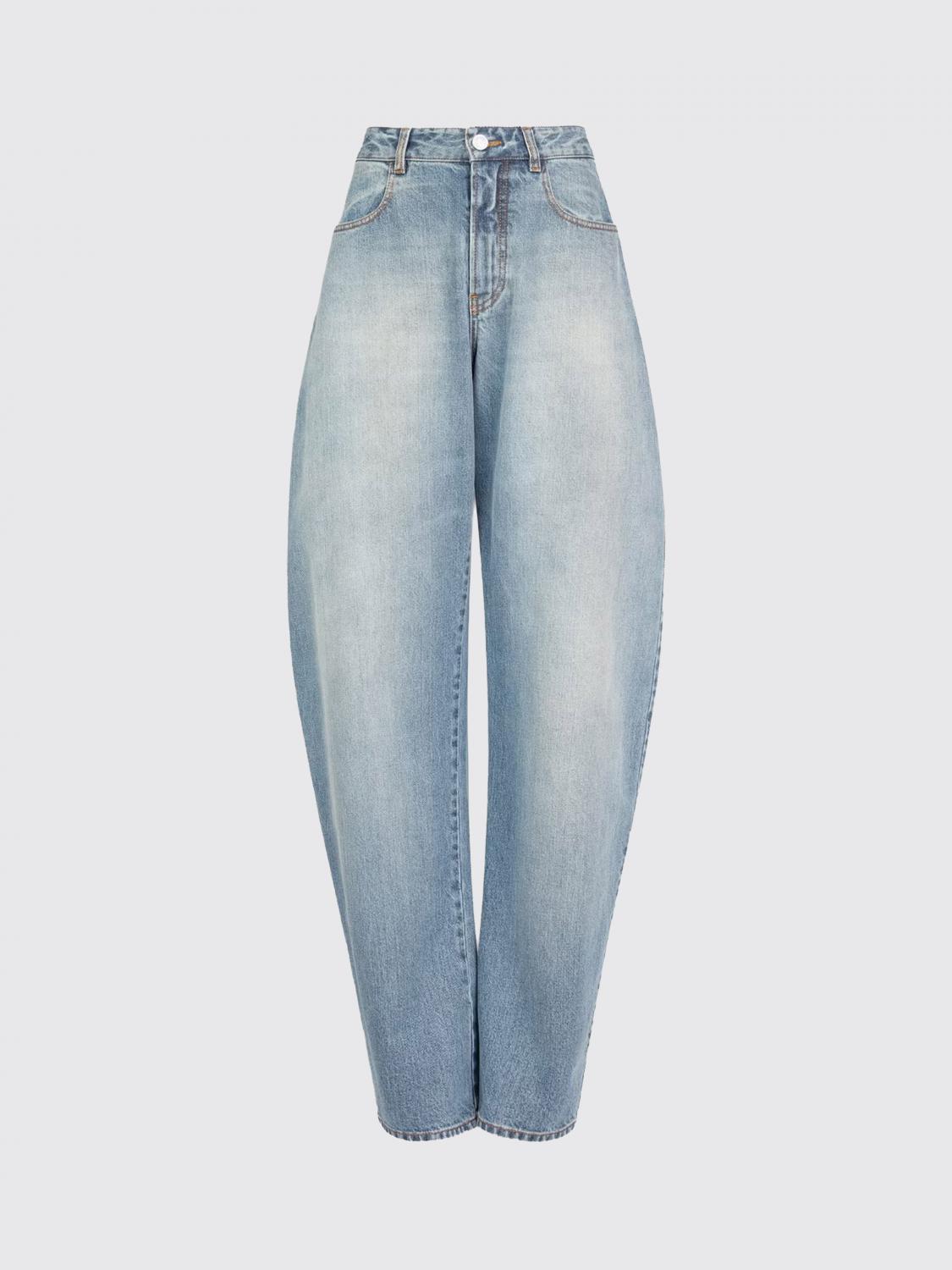 AlaiA Women Baggy Cotton Denim Jeans Alaia ALAIA