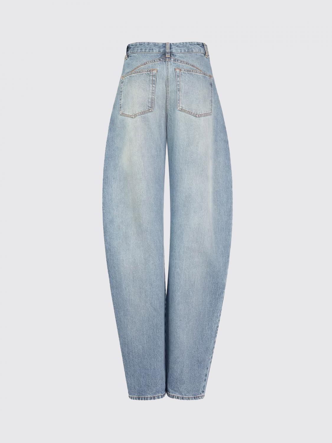 AlaiA Women Baggy Cotton Denim Jeans Alaia ALAIA