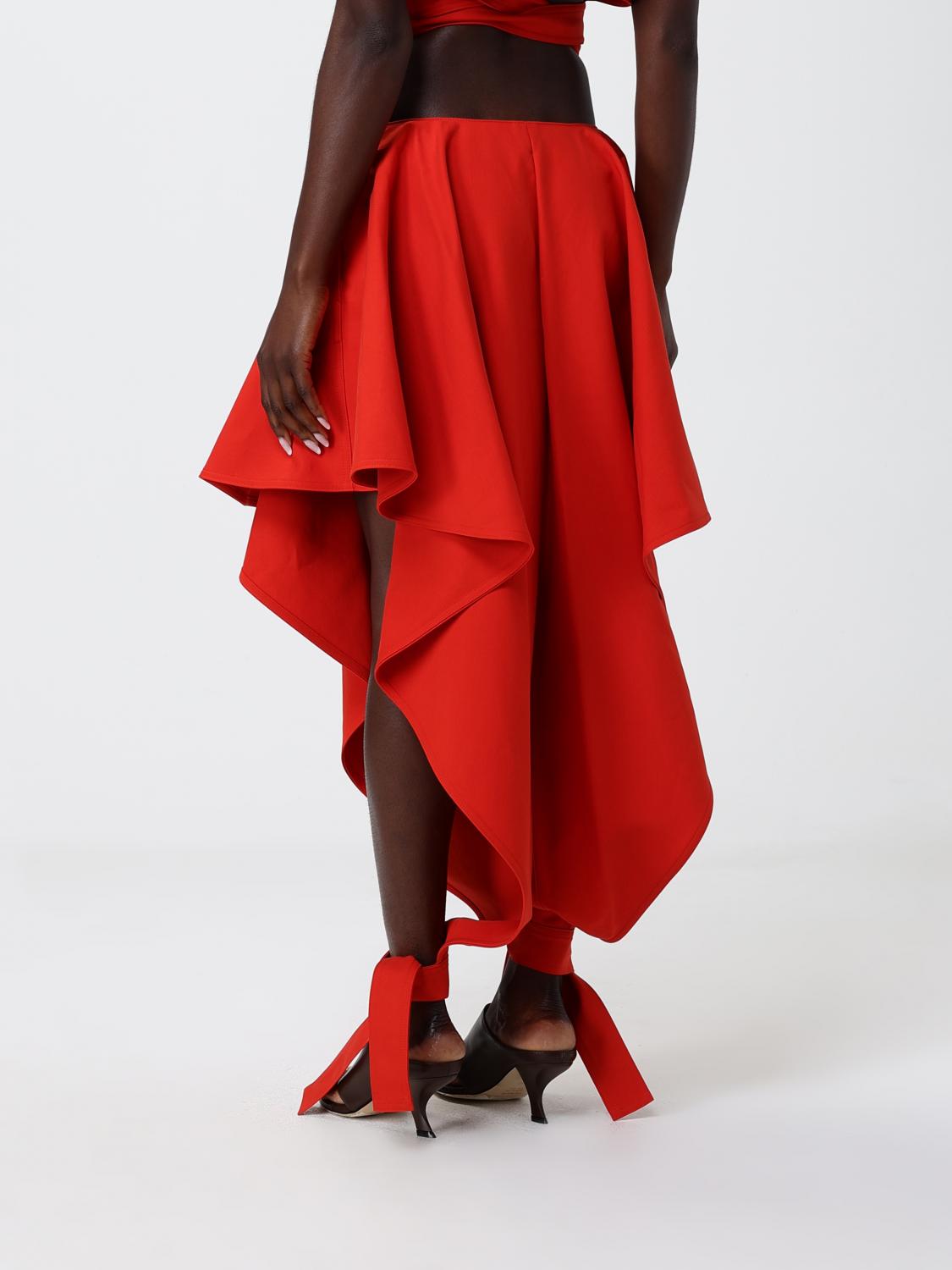 AlaiA Women AlaiA Asymmetric Cotton Trousers ALAIA