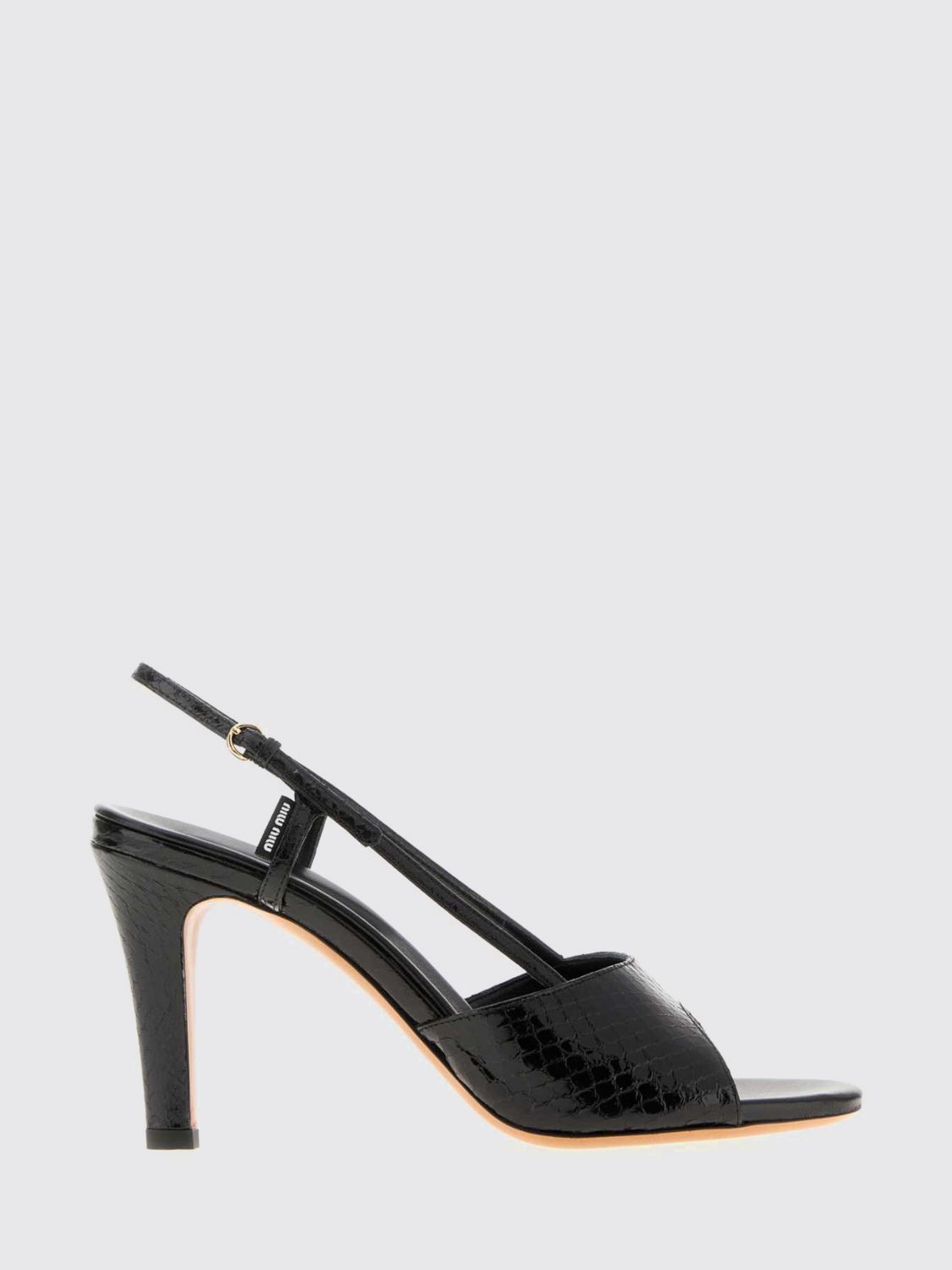 Miu Miu Heeled Sandal Woman Black MIU MIU