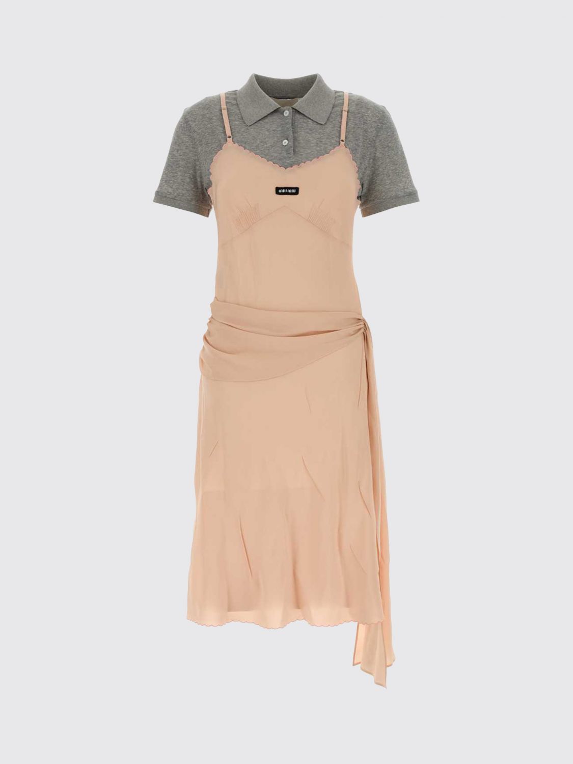 Miu Miu Dress Woman Peach MIU MIU