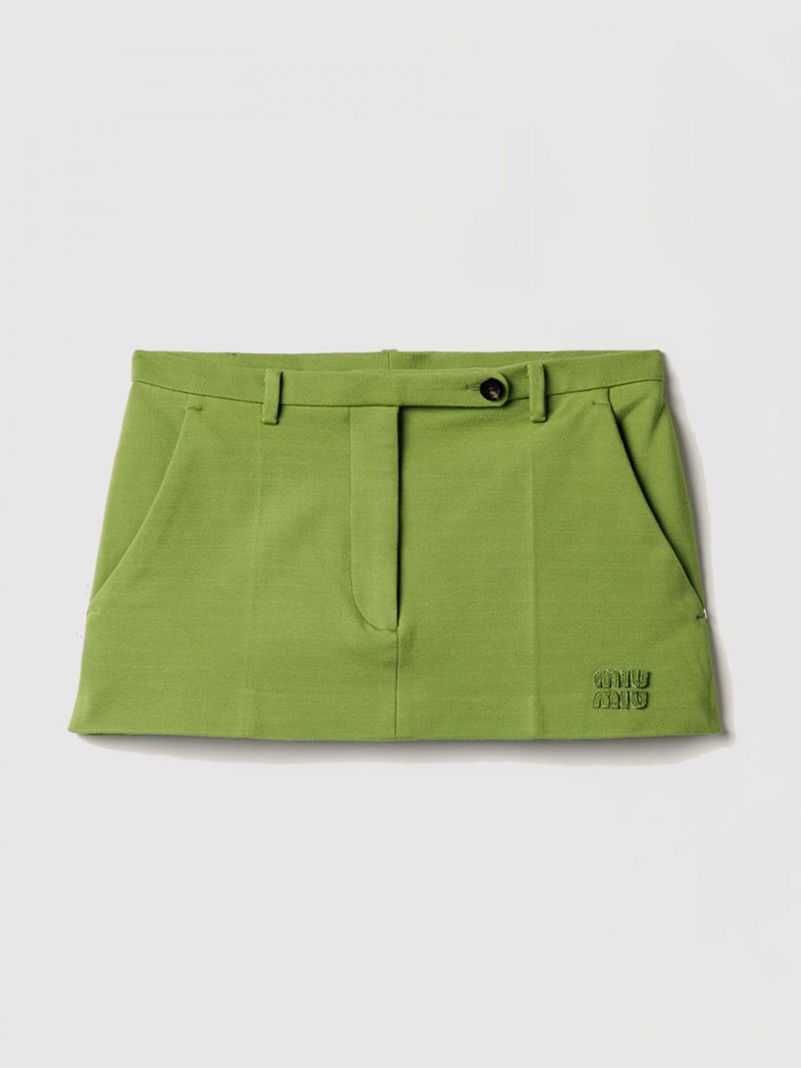 Miu Miu Skirt Woman Green MIU MIU