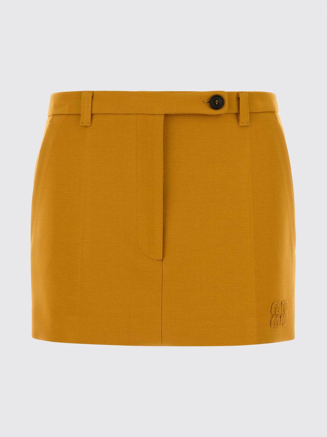 Miu Miu Skirt Woman Mustard MIU MIU
