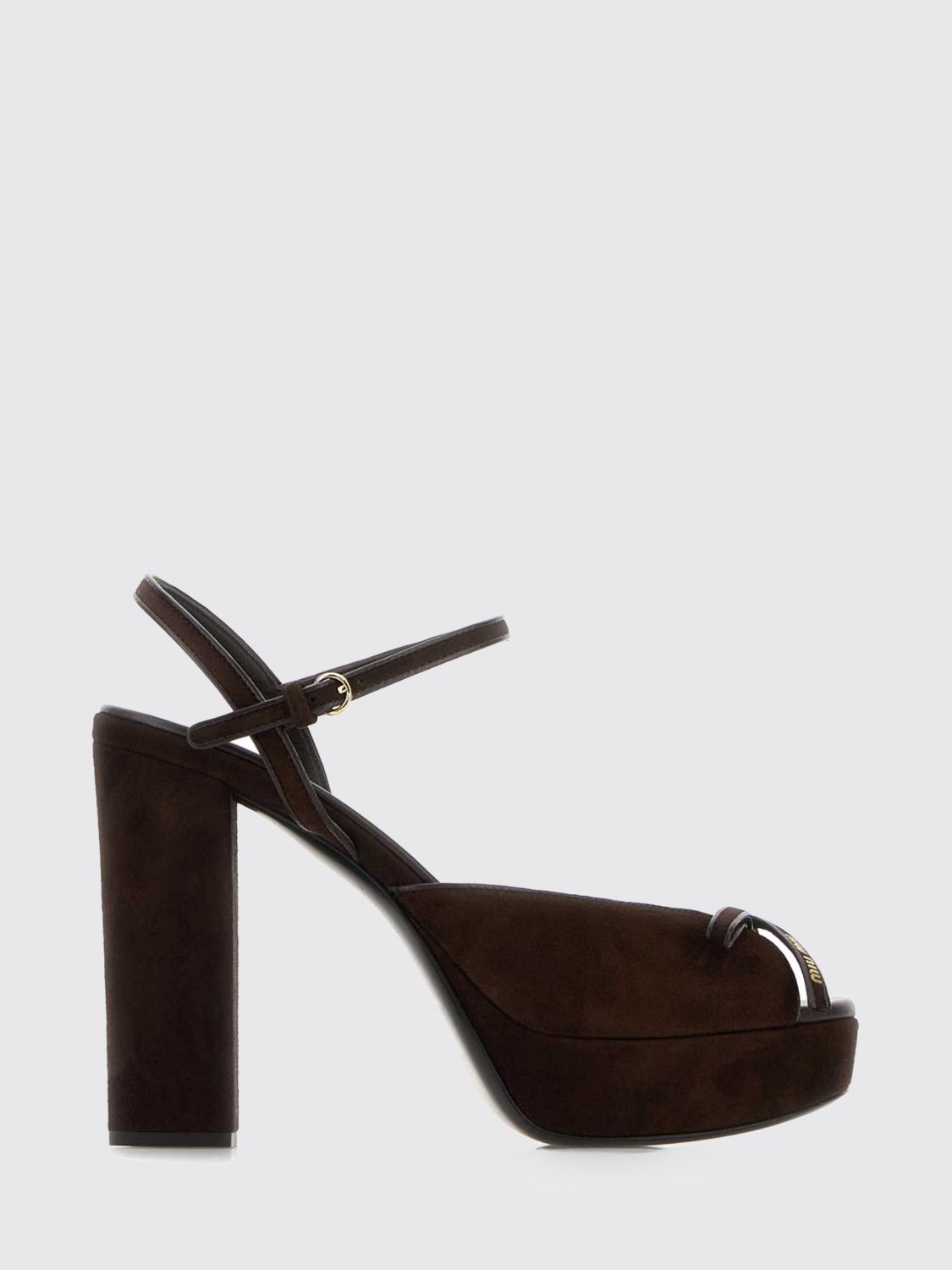 Miu Miu Heeled Sandal Woman Dark MIU MIU