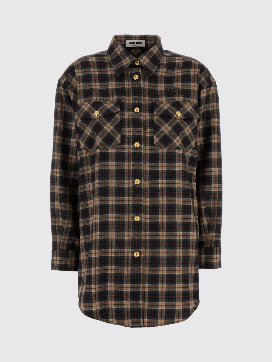 Miu Miu Shirt Woman Camel MIU MIU