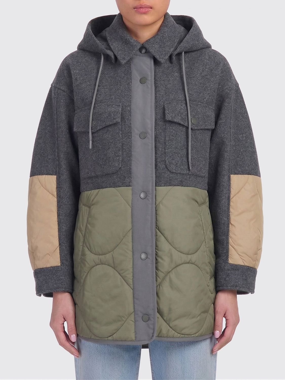 Weekend Max Mara Coat Woman Charcoal WEEKEND MAX MARA