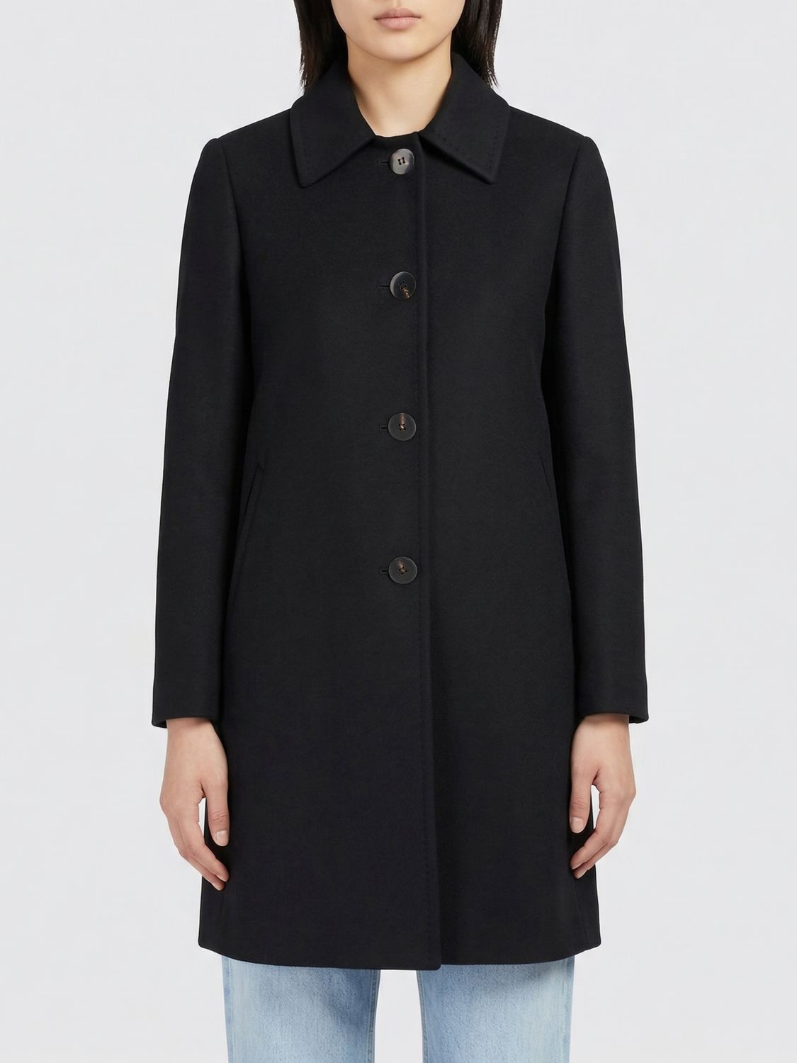 Max Mara Studio Coat Woman Black MAX MARA STUDIO