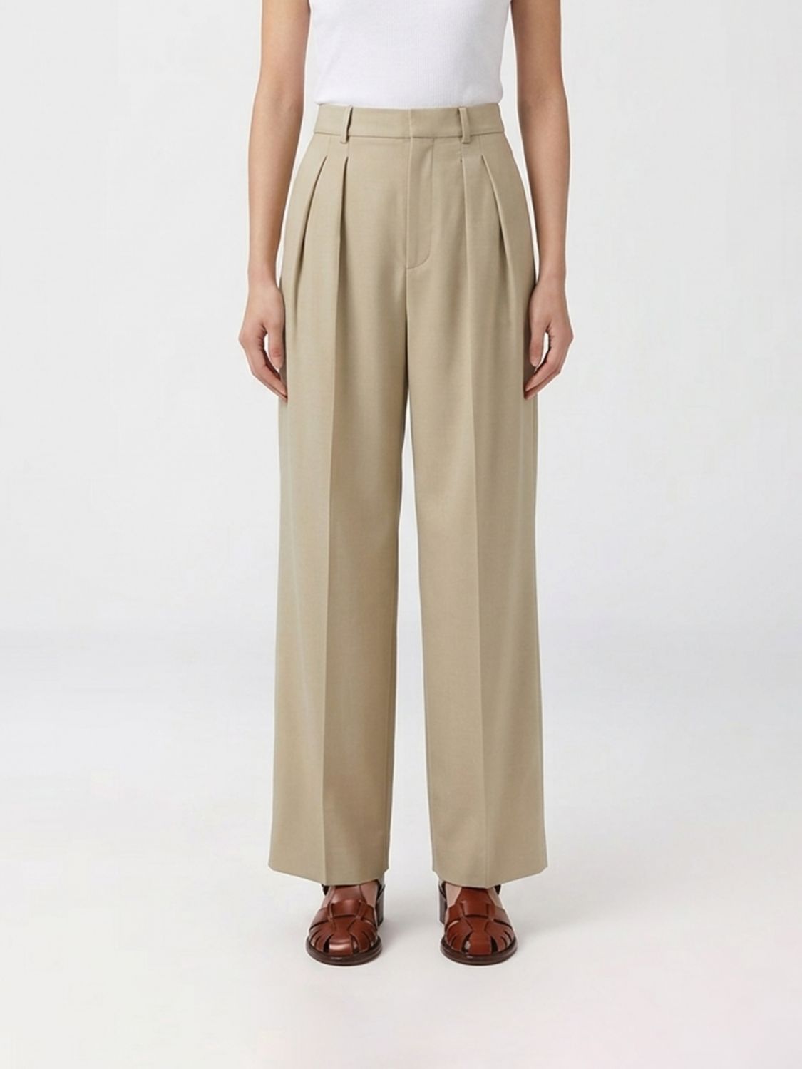 Saint Laurent Pants Woman Mustard SAINT LAURENT
