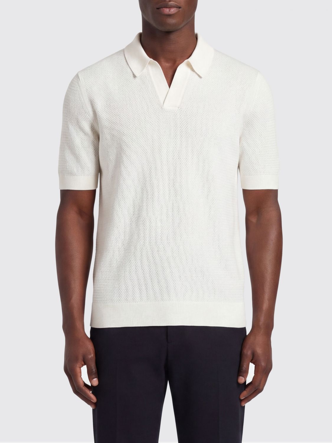Zegna Polo Shirt Men White ZEGNA