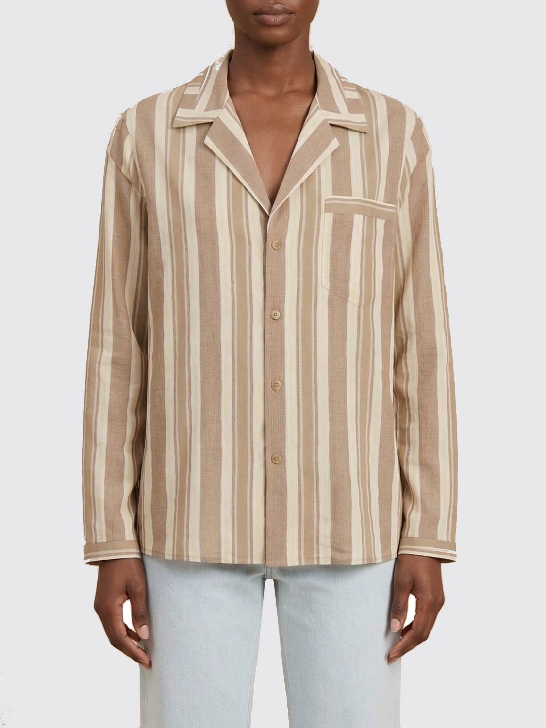 Saint Laurent Shirt Woman Pearl SAINT LAURENT