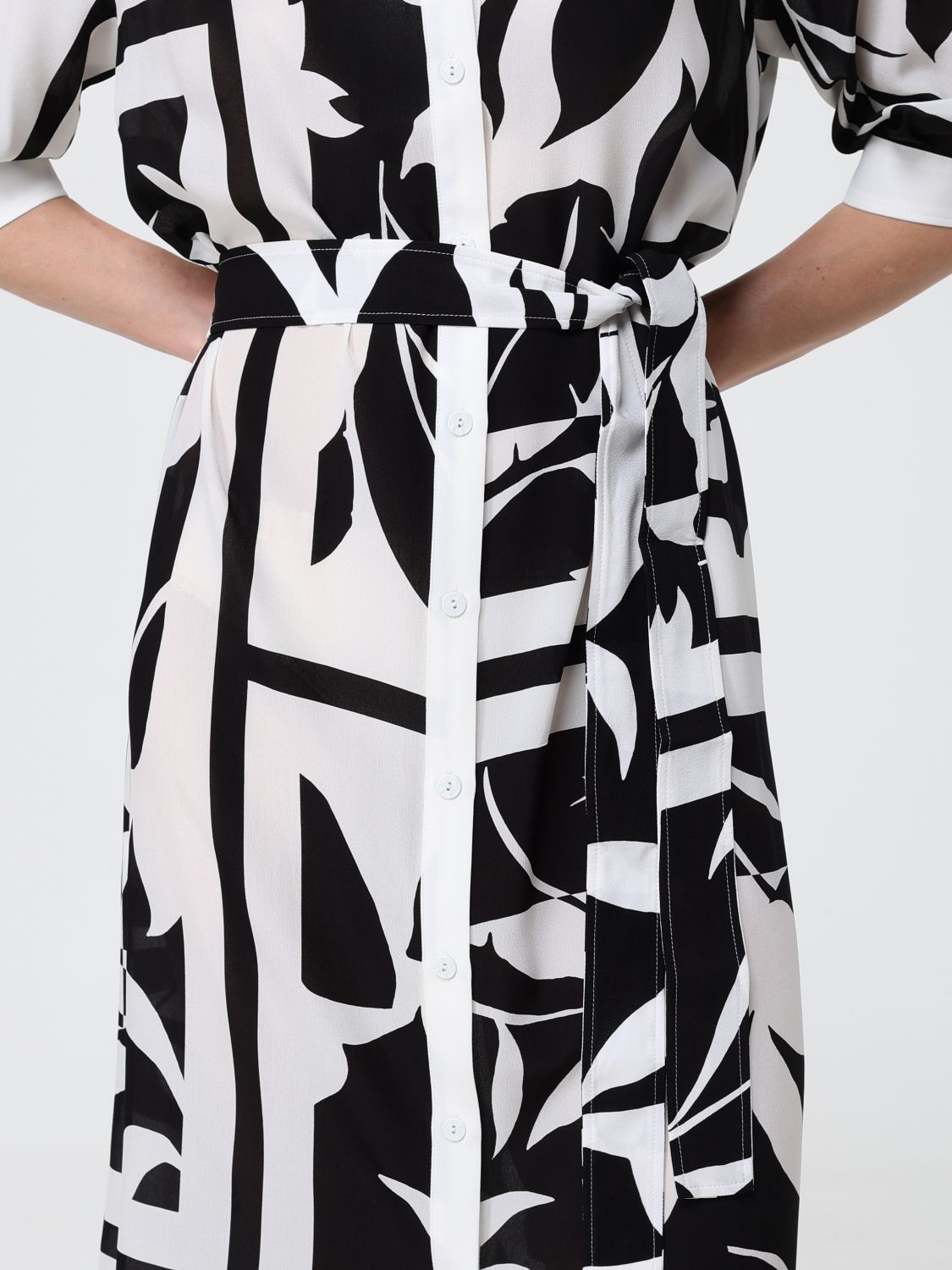 Max Mara Women Floral Print Silk Shirt Dress Max Mara MAX MARA
