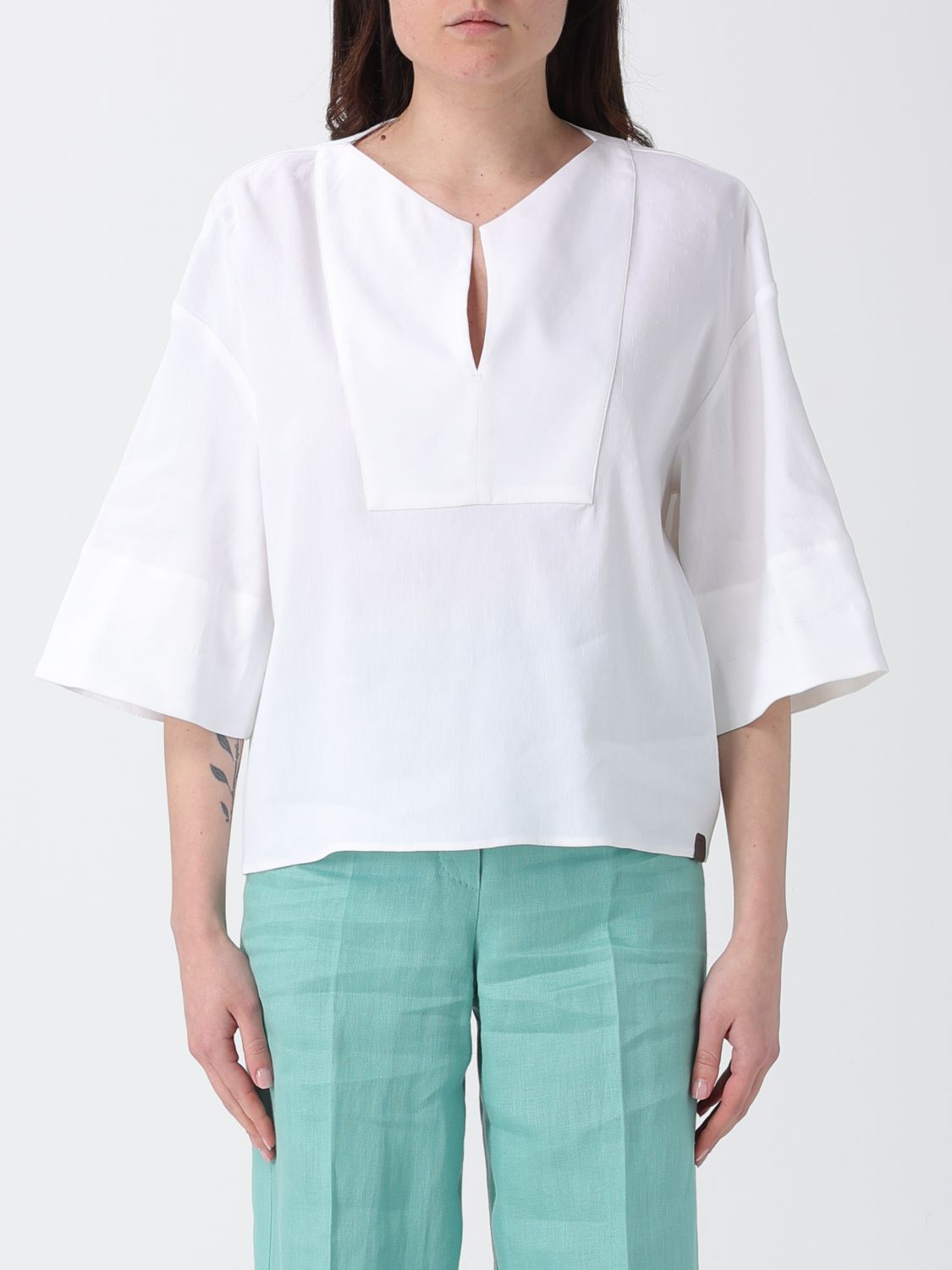 Max Mara Pure Top Woman White MAX MARA PURE