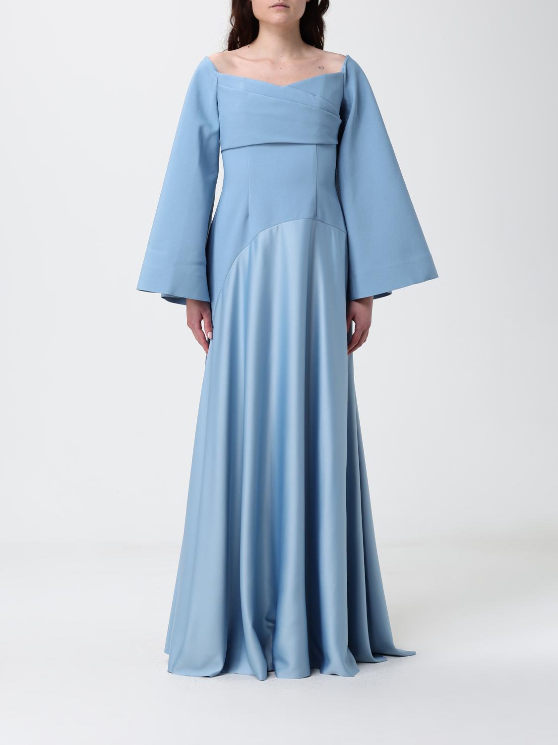 Solace London Dress Woman Gnawed Blue SOLACE LONDON