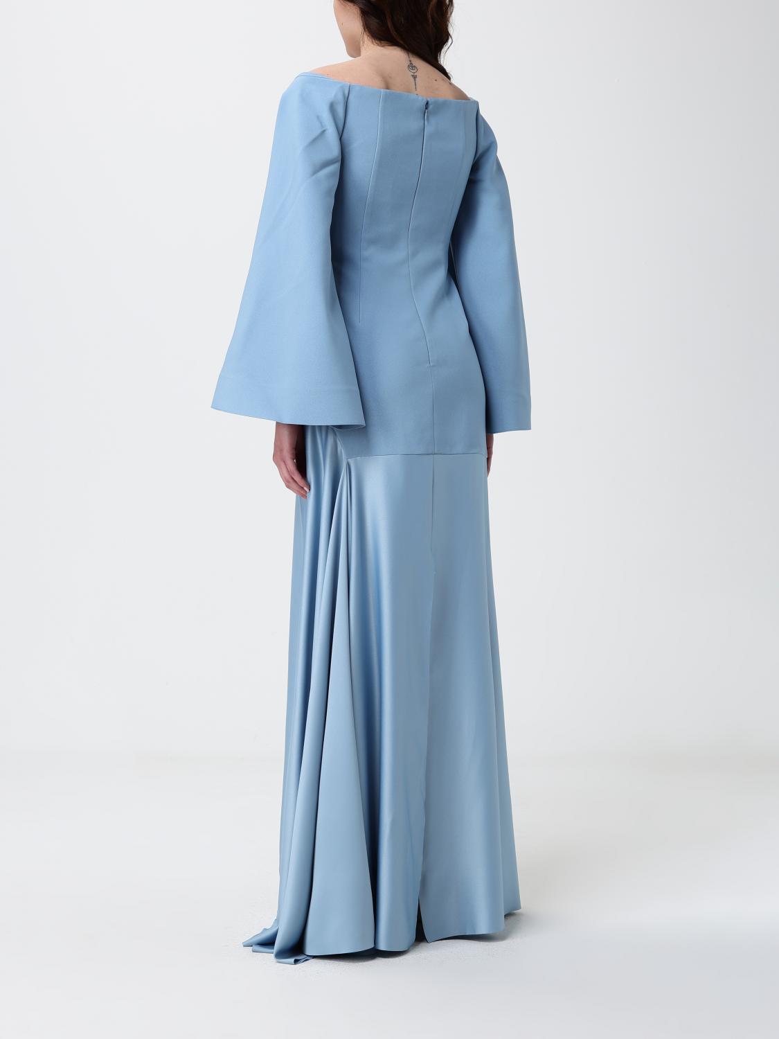 Solace London Dress Woman Gnawed Blue SOLACE LONDON