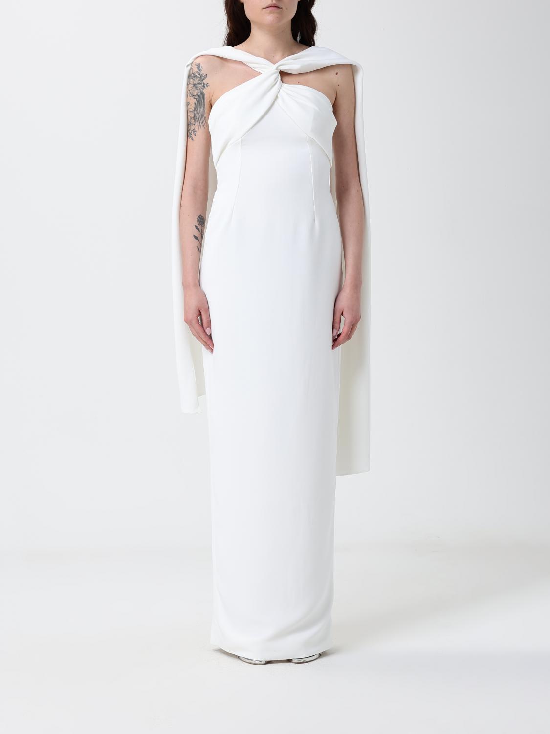 Solace London Dress Woman Yellow Cream SOLACE LONDON