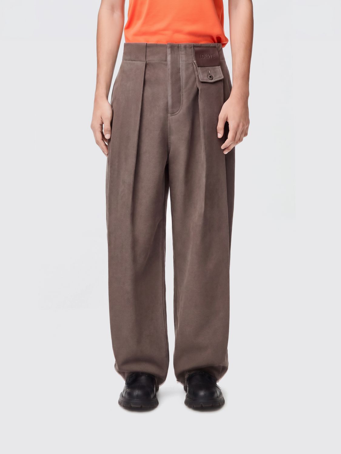 Loewe Pants Men Kaki LOEWE