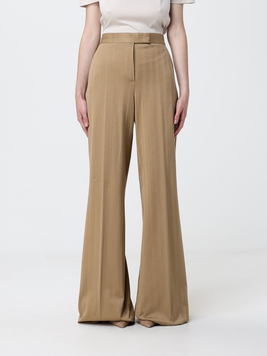Max Mara Pants Woman Beige MAX MARA