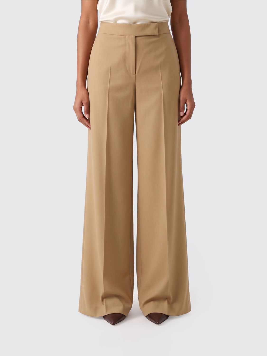 Max Mara Pants Woman Beige MAX MARA