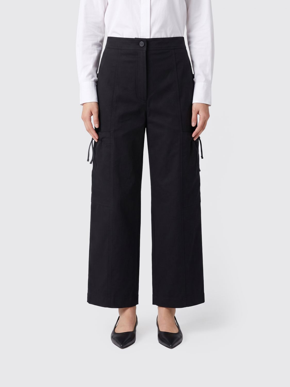 Max Mara Women Stretch Cotton Cargo Trousers Max Mara MAX MARA