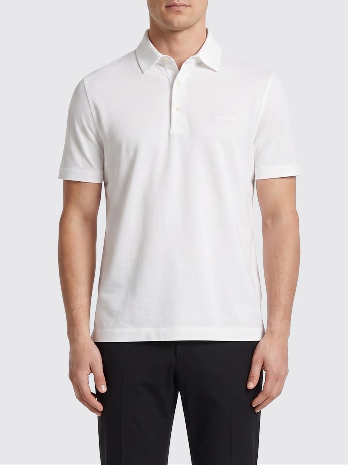 Zegna Polo Shirt Men White ZEGNA