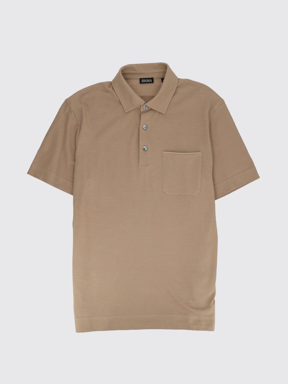 Zegna Polo Shirt Men Sand ZEGNA