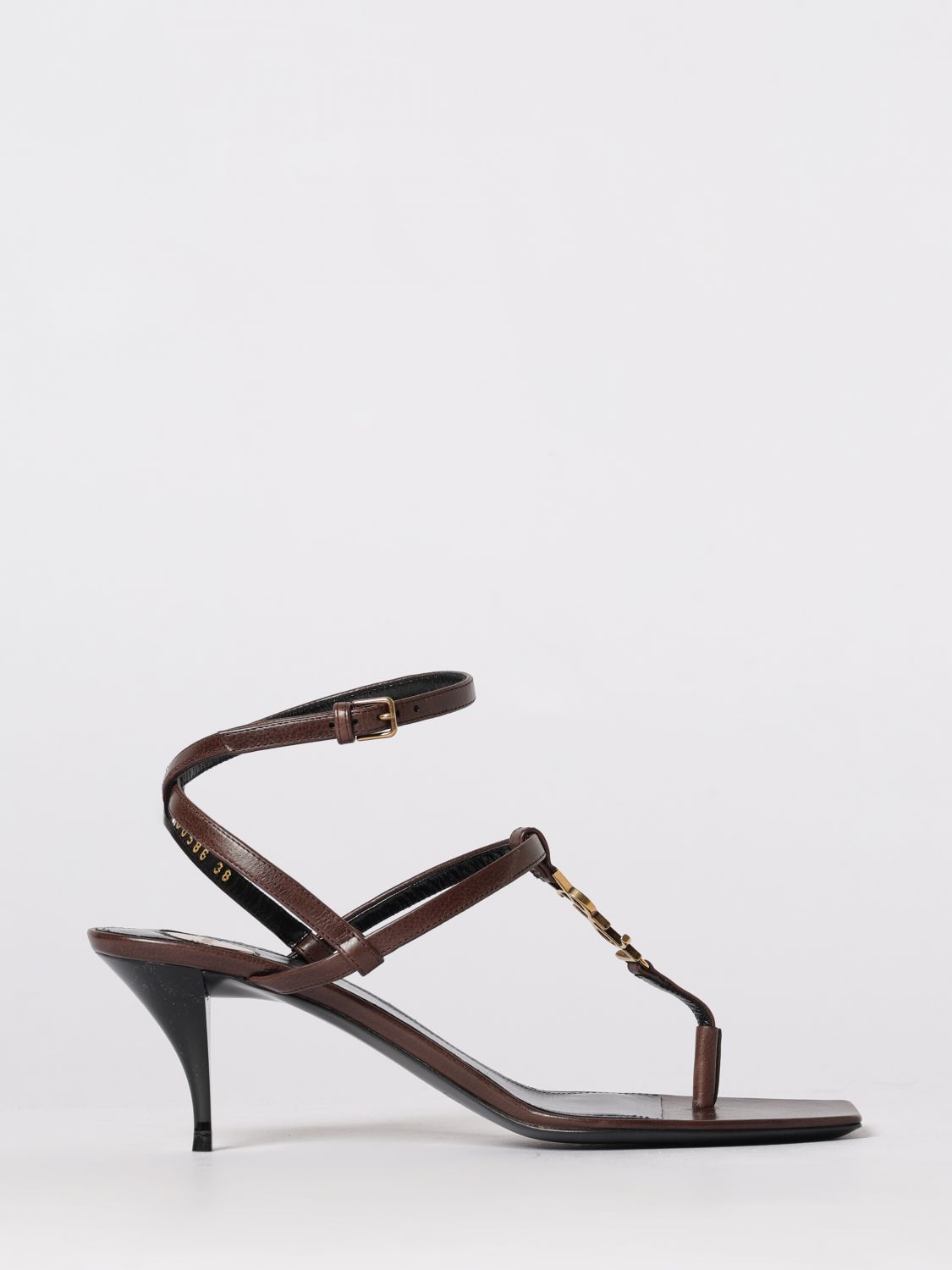 Saint Laurent Heeled Sandal Woman Brown SAINT LAURENT