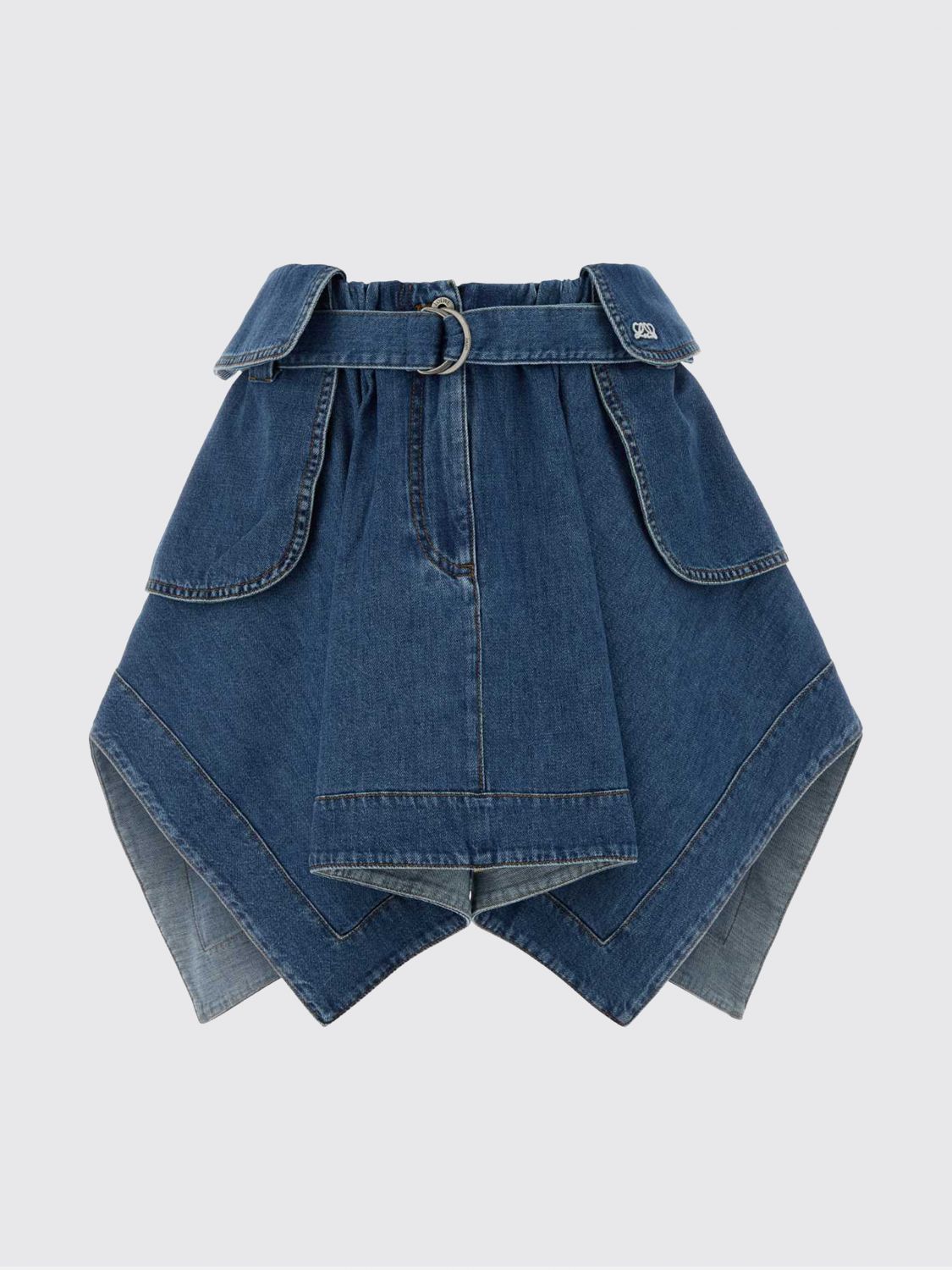 Loewe Skirt Woman Gnawed Blue LOEWE