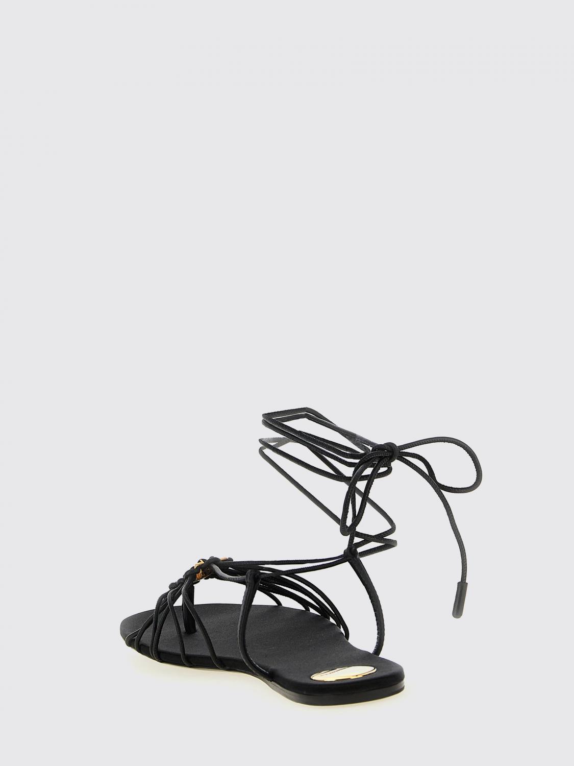 Saint Laurent Heeled Sandal Woman Black SAINT LAURENT