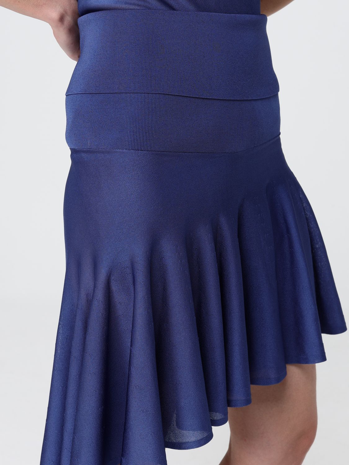 AlaiA Women AlaiA Asymmetric Viscose Knit Skirt ALAIA