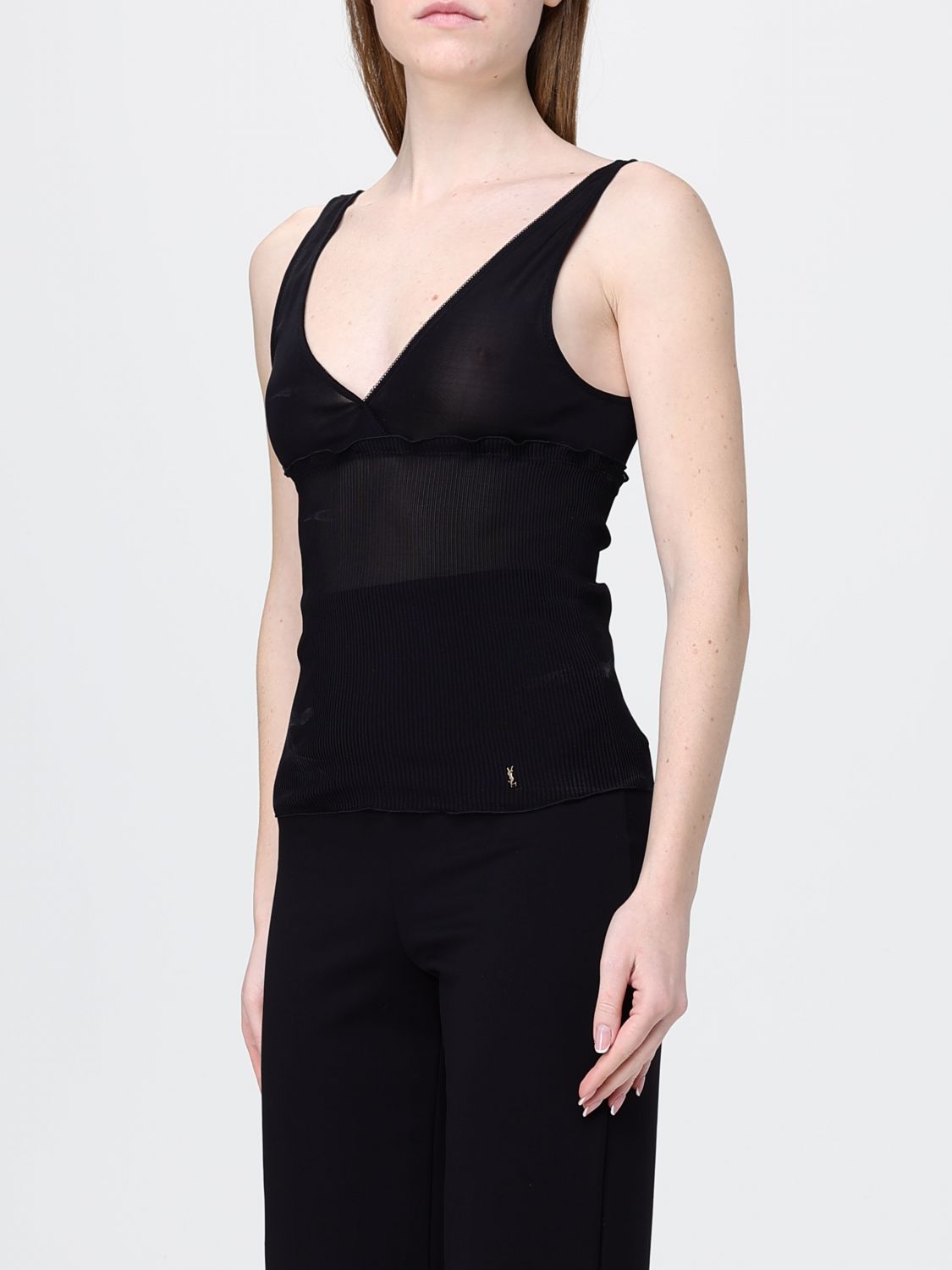 Saint Laurent Top Woman Black SAINT LAURENT