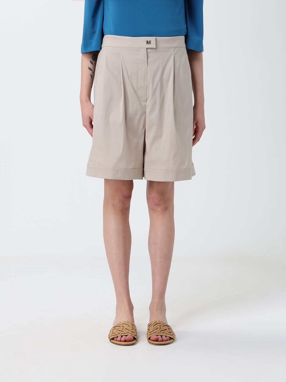 Max Mara Shorts Woman Sand MAX MARA