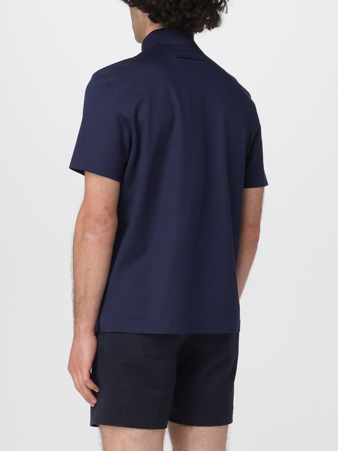 Zegna Polo Shirt Men Blue ZEGNA