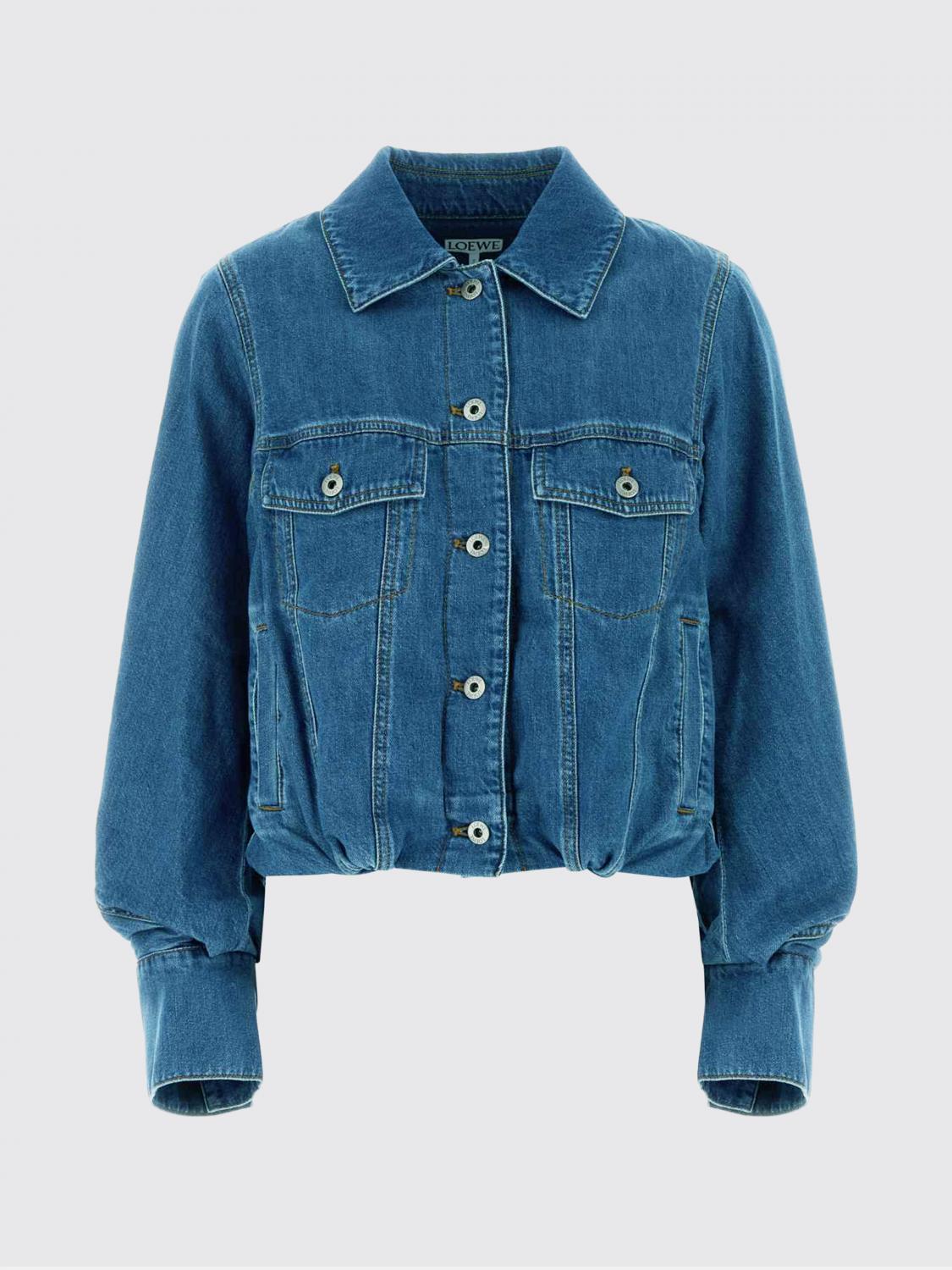 Loewe Jacket Woman Gnawed Blue LOEWE
