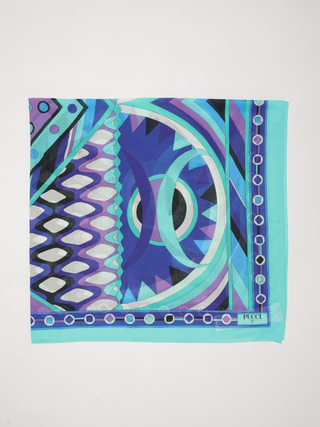 Pucci Neck Scarf Woman Turquoise PUCCI