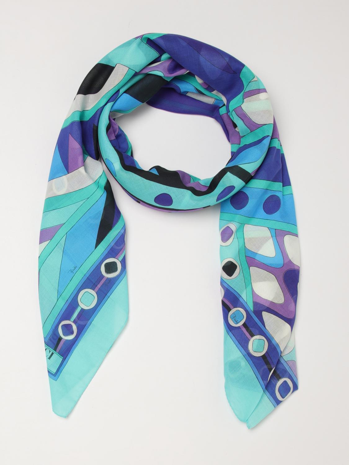 Pucci Neck Scarf Woman Turquoise PUCCI