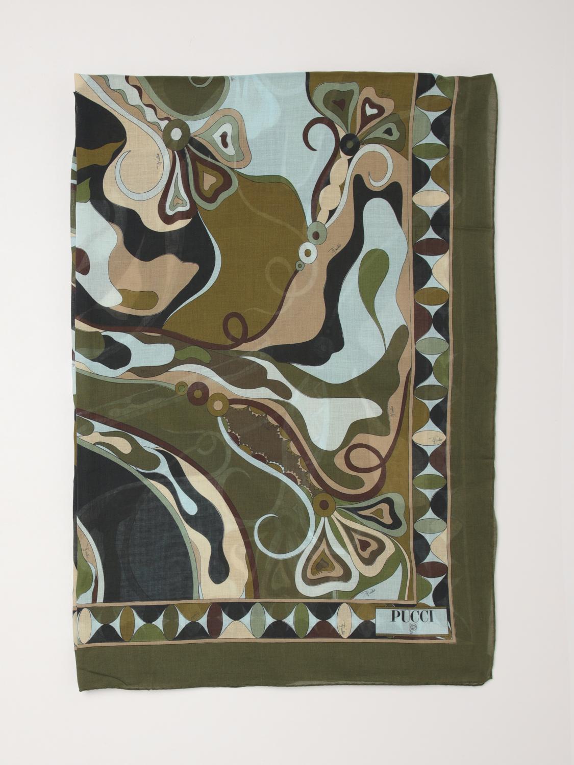 Pucci Neck Scarf Woman Kaki PUCCI