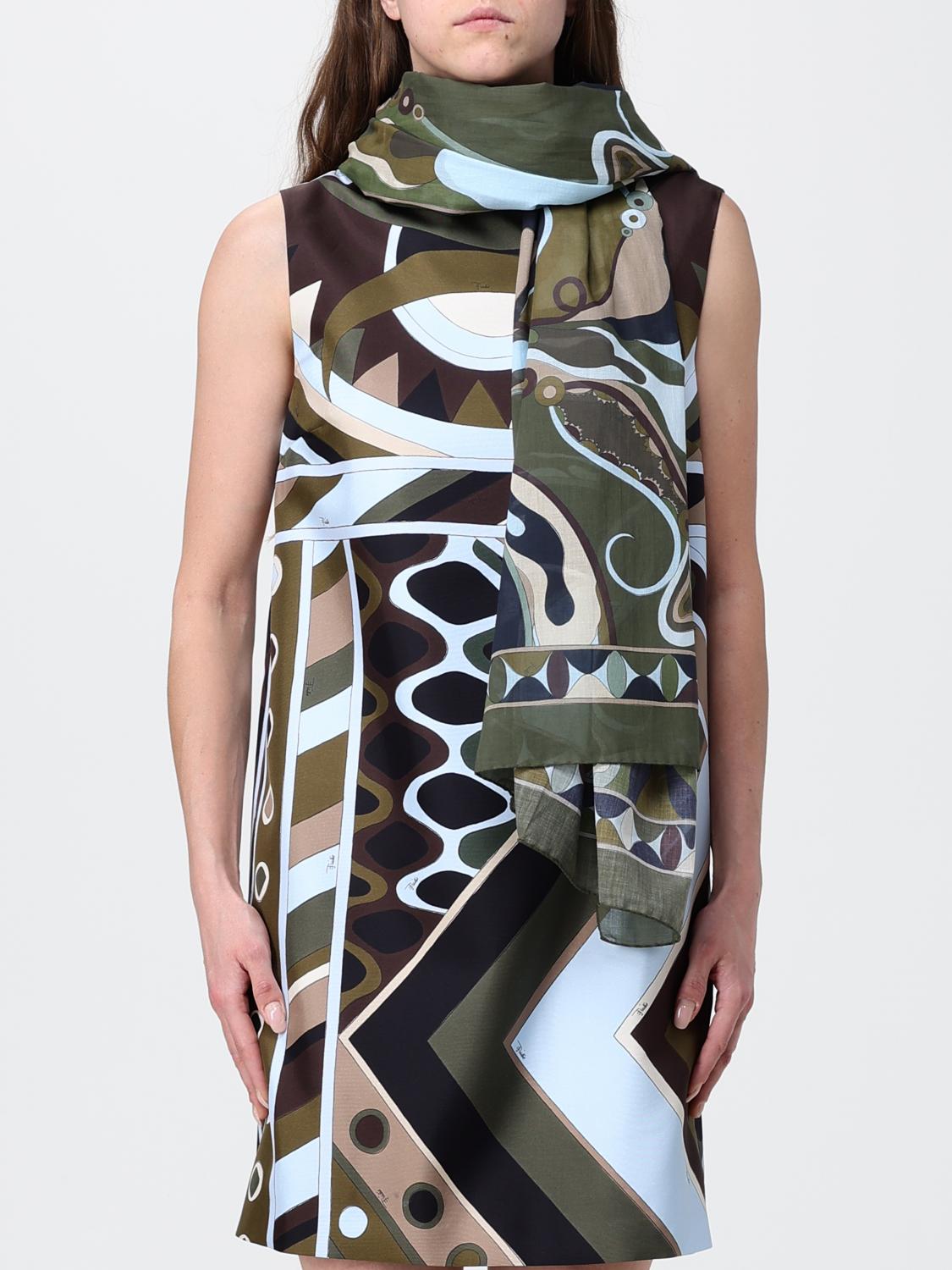 Pucci Neck Scarf Woman Kaki PUCCI